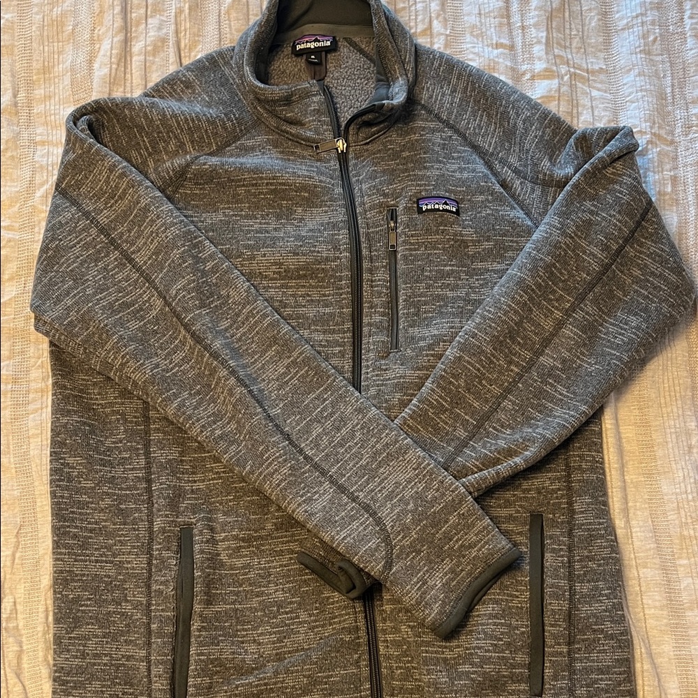 Patagonia Gray Zip Up Sweater